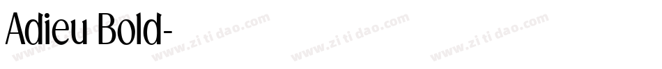 Adieu Bold字体转换